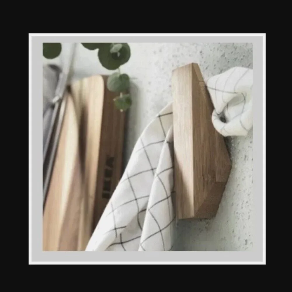 IKEA SKUGGIS Bamboo Single Wall Hook, 1 piece, 203.501.63